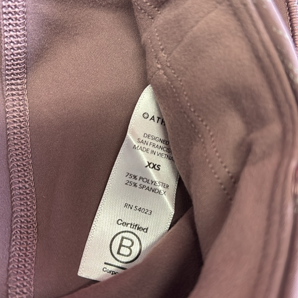 Athelta Rainer print tight size extra extra small like new purple reflective - Picture 8 of 12